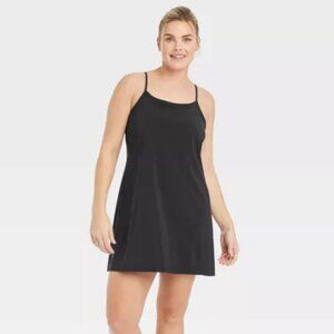NEW! Quick Dry Flex Strappy Active Athletic Dress with Shorts, Black